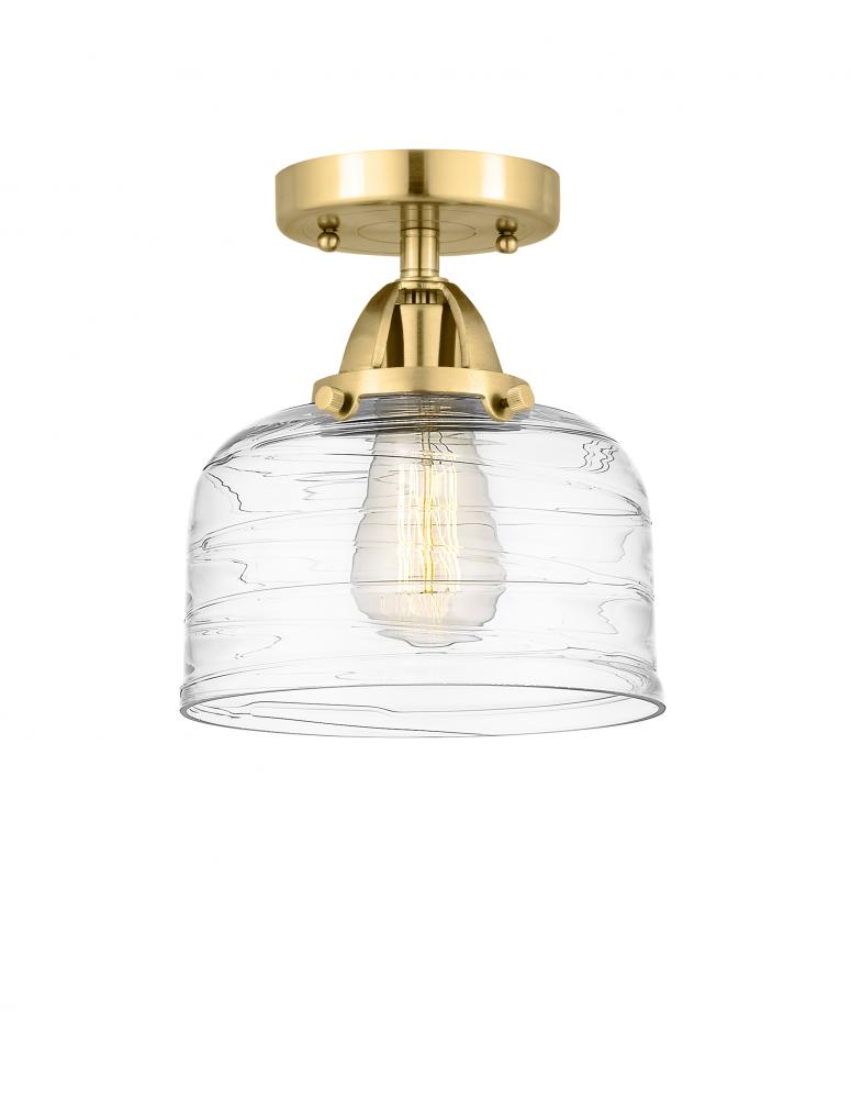 Bell - 1 Light - 8 inch - Satin Gold - Semi-Flush Mount