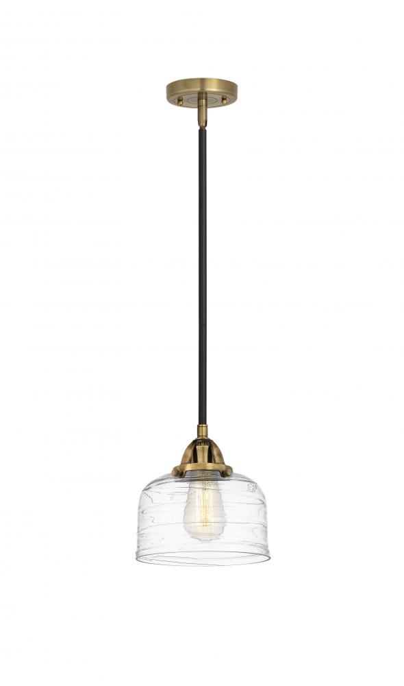 Bell - 1 Light - 8 inch - Black Antique Brass - Stem hung - Mini Pendant