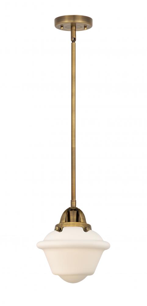 Oxford - 1 Light - 8 inch - Brushed Brass - Stem hung - Mini Pendant