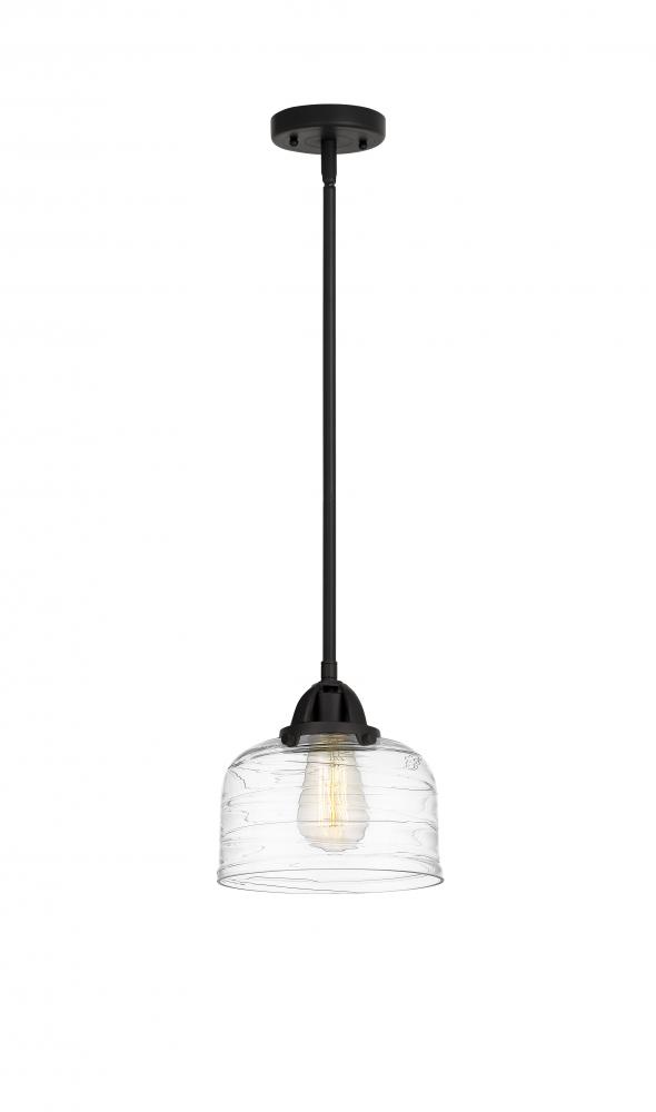 Bell - 1 Light - 8 inch - Matte Black - Stem hung - Mini Pendant