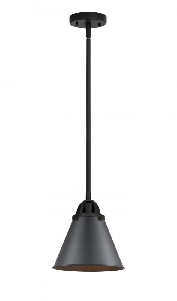 Appalachian - 1 Light - 8 inch - Matte Black - Stem hung - Mini Pendant