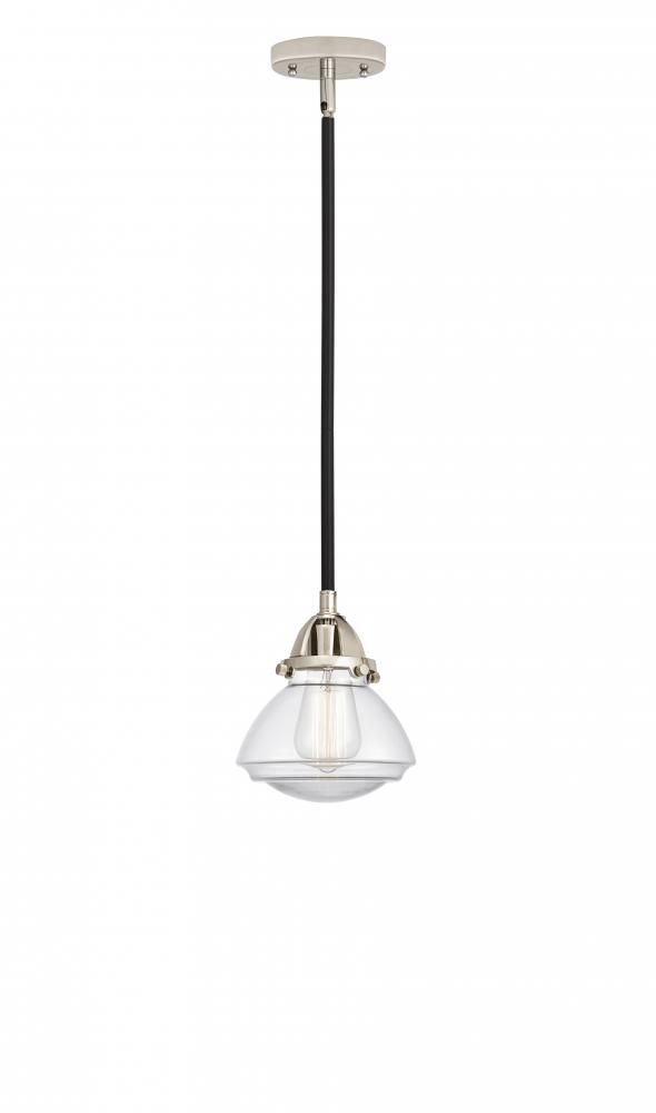 Olean - 1 Light - 7 inch - Black Polished Nickel - Stem hung - Mini Pendant