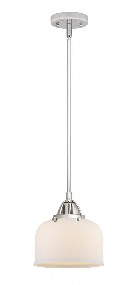 Bell - 1 Light - 8 inch - Polished Chrome - Stem hung - Mini Pendant