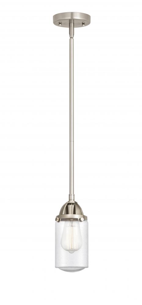 Dover - 1 Light - 5 inch - Brushed Satin Nickel - Stem hung - Mini Pendant