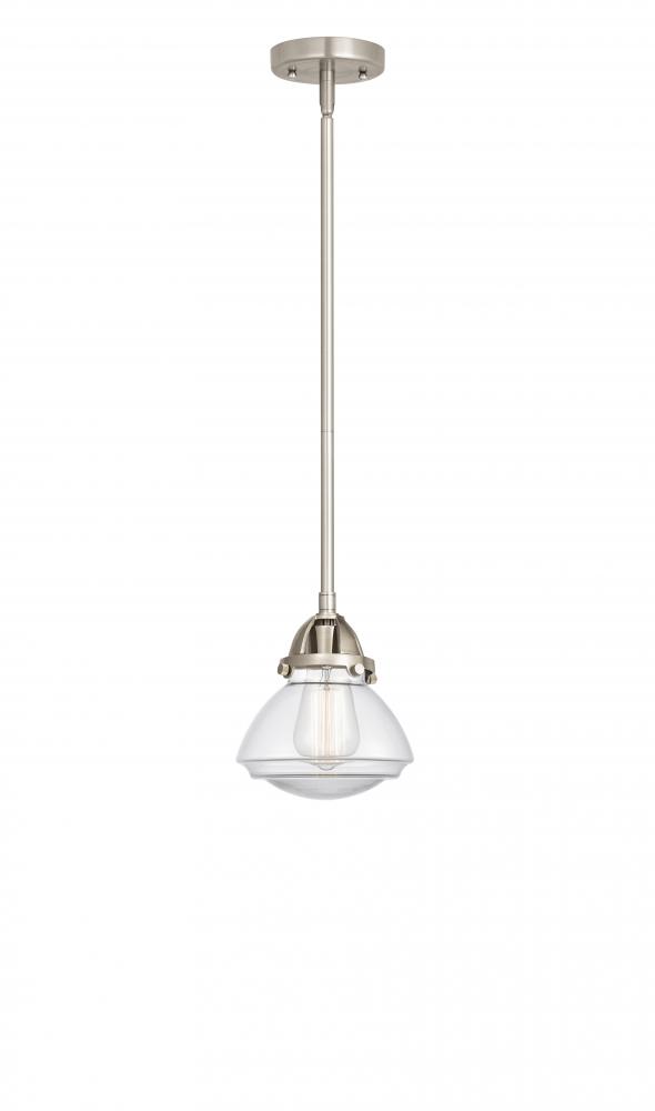 Olean - 1 Light - 7 inch - Brushed Satin Nickel - Stem hung - Mini Pendant