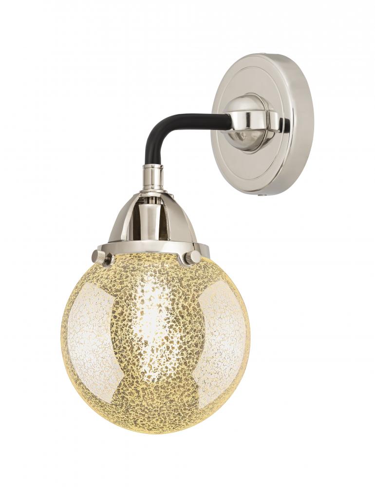 Beacon - 1 Light - 6 inch - Black Polished Nickel - Sconce