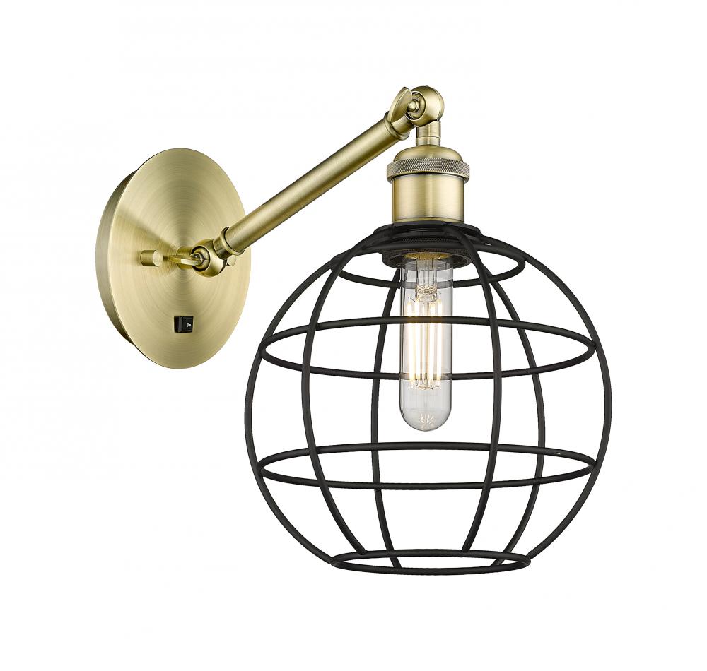 Lake Placid - 1 Light - 8 inch - Antique Brass - Adjustable Sconce