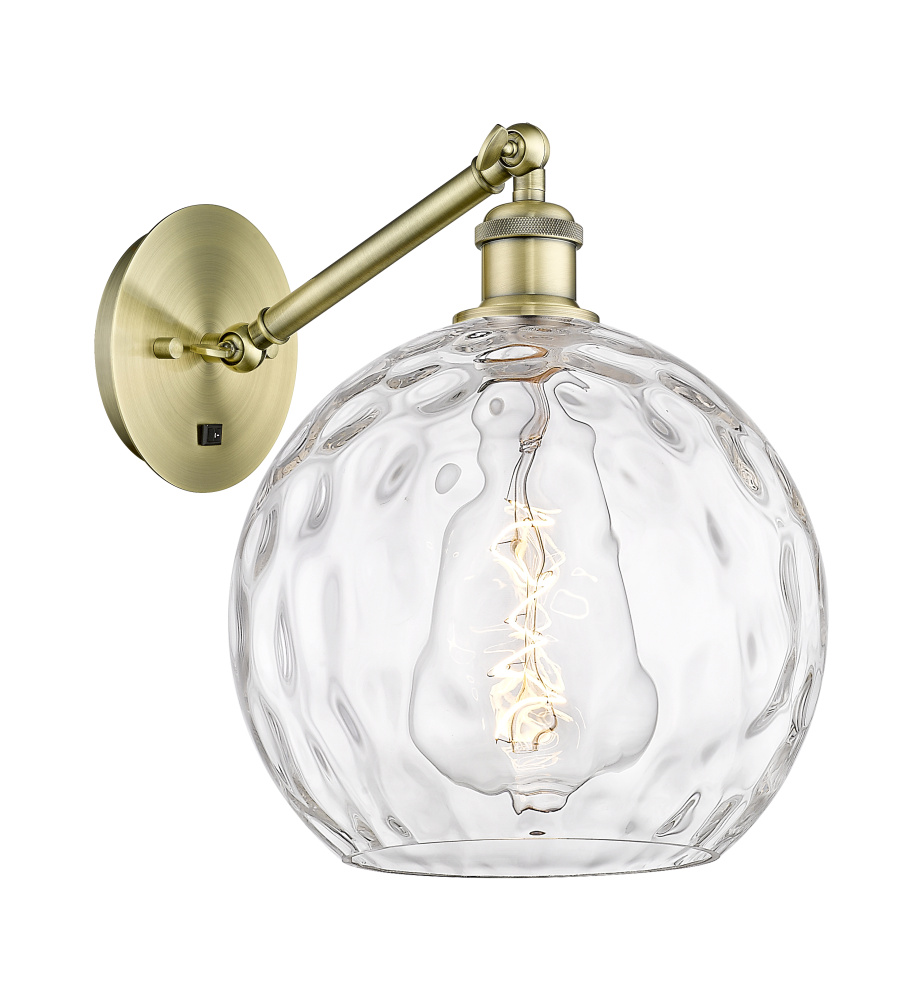 Athens Water Glass - 1 Light - 10 inch - Polished Chrome - Adjustable - Sconce