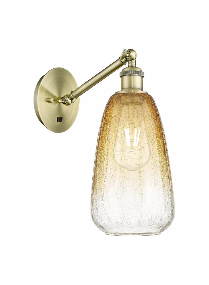 Brookhaven Almond - 1 Light - 6 inch - Satin Gold - Sconce