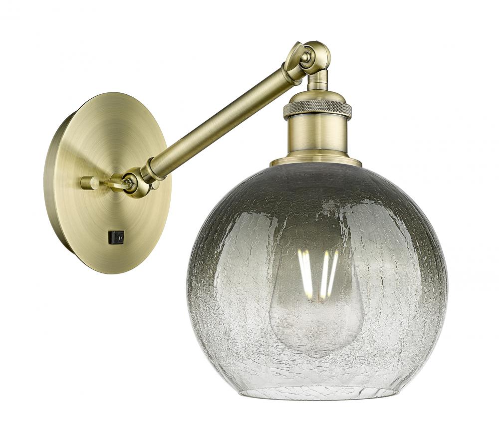 Brookhaven Globe - 1 Light - 8 inch - Antique Brass - Sconce