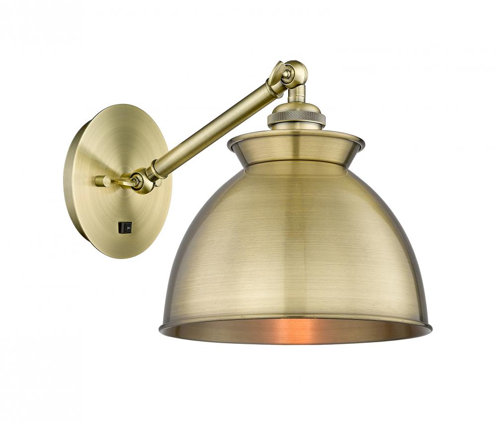 Adirondack - 1 Light - 8 inch - Brushed Brass - Adjustable Sconce