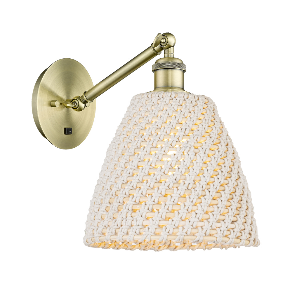 Bristol Natural - 1 Light - 9 inch - Polished Chrome - Sconce