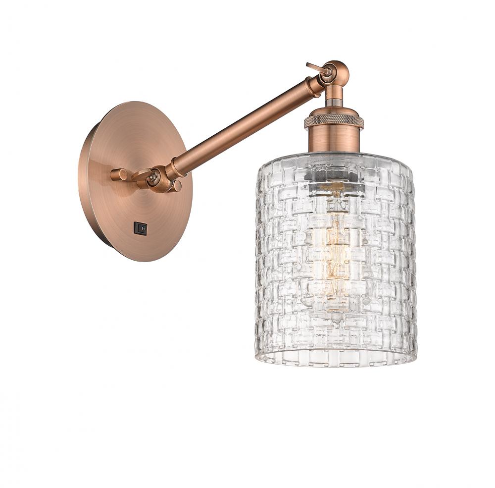 Cobbleskill - 1 Light - 5 inch - Antique Copper - Adjustable Sconce