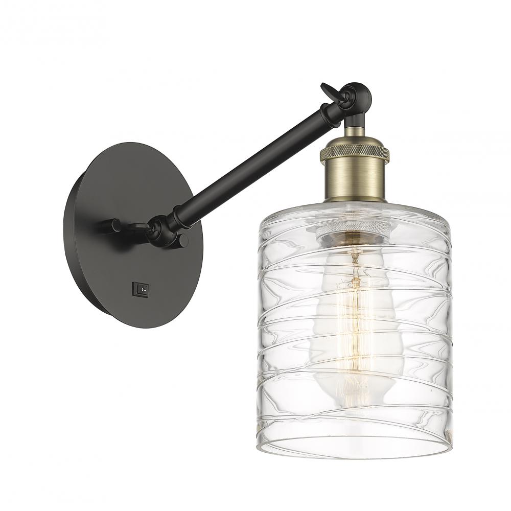 Cobbleskill - 1 Light - 5 inch - Black Antique Brass - Adjustable Sconce