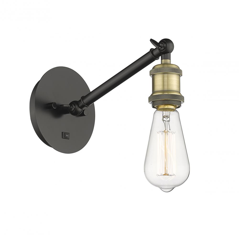 Belfast - 1 Light - 5 inch - Black Antique Brass - Adjustable Sconce
