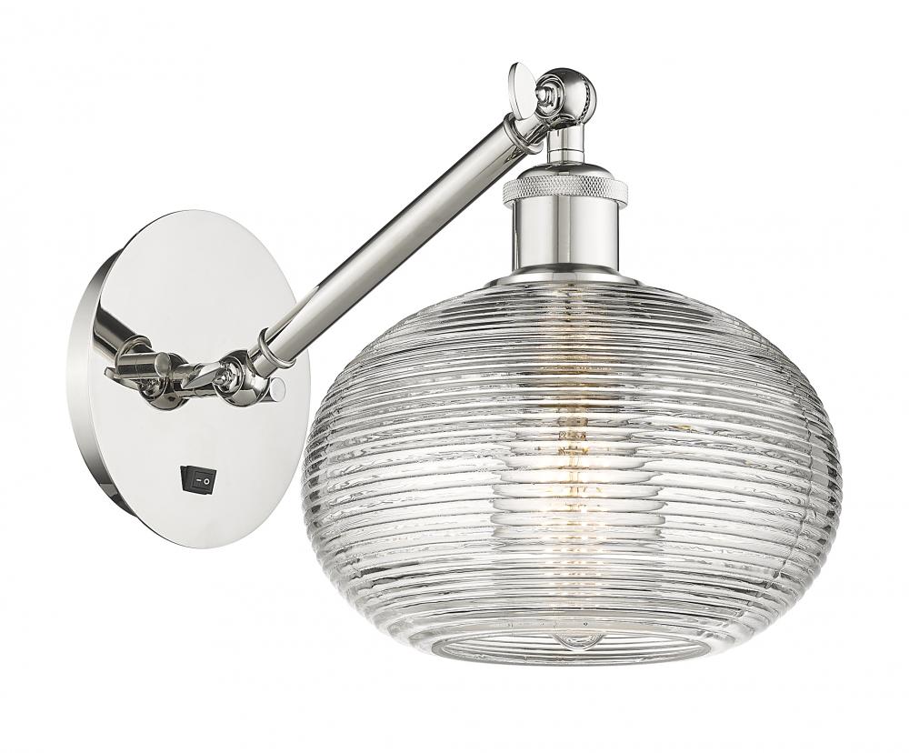 Ithaca - 1 Light - 8 inch - Polished Nickel - Adjustable Sconce
