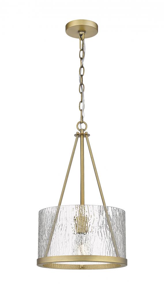 Marissa - 1 Light - 12 inch - Brushed Brass - Chain Hung - Mini Pendant