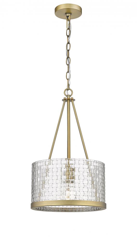 Marissa - 1 Light - 12 inch - Brushed Brass - Chain Hung - Mini Pendant