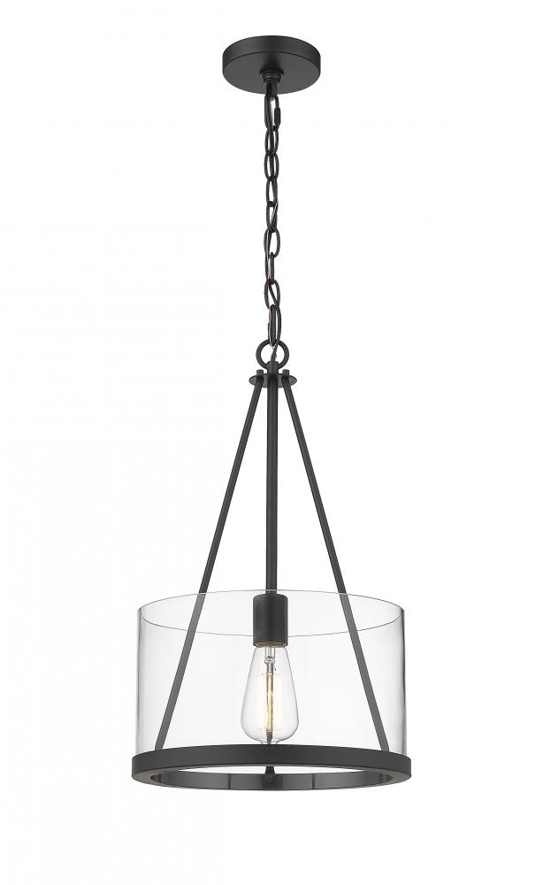 Marissa - 1 Light - 12 inch - Matte Black - Chain Hung - Mini Pendant