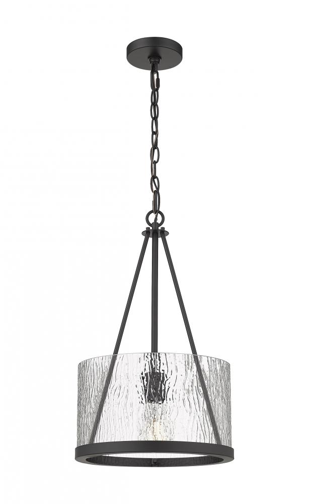 Marissa - 1 Light - 12 inch - Matte Black - Chain Hung - Mini Pendant