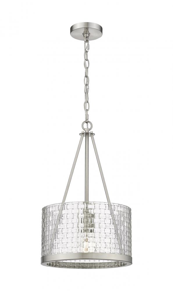 Marissa - 1 Light - 12 inch - Brushed Satin Nickel - Chain Hung - Mini Pendant