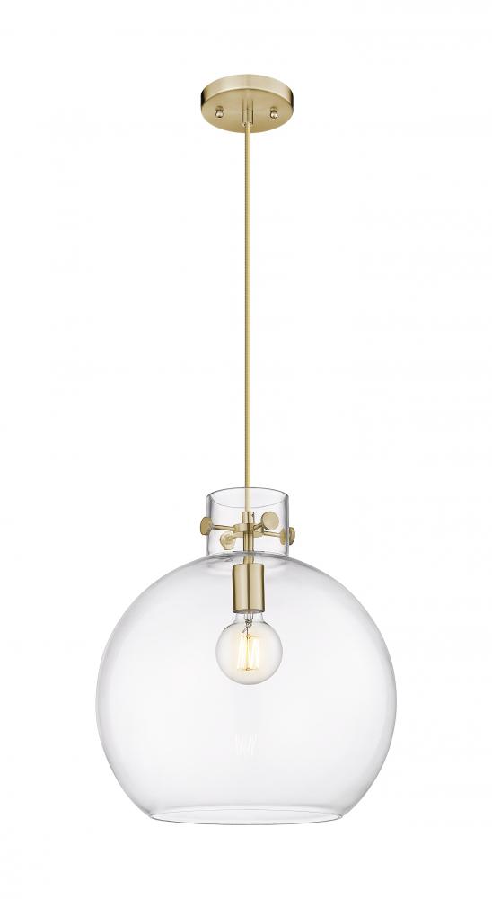 Newton Sphere - 1 Light - 14 inch - Matte Black - Cord hung - Pendant