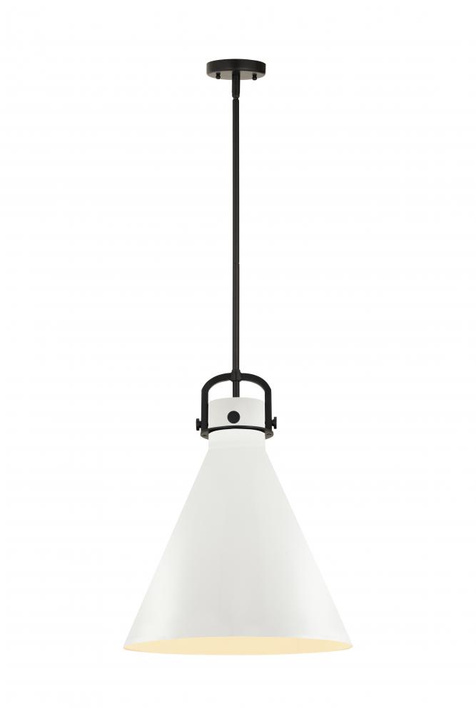 Newton Cone - 1 Light - 16 inch - Matte Black - Pendant