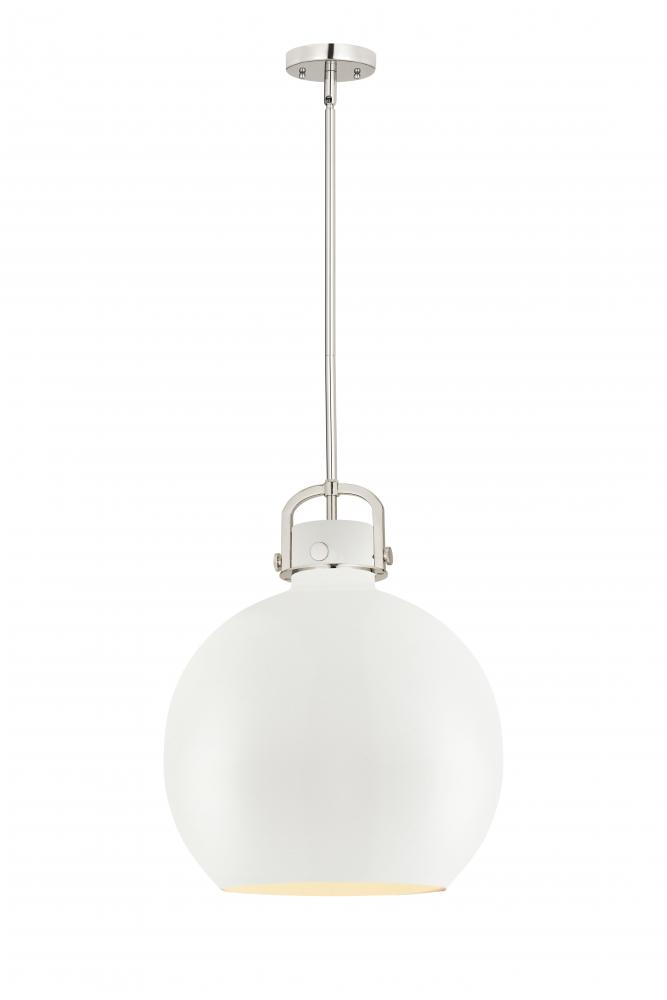 Newton Sphere - 1 Light - 16 inch - Polished Nickel - Pendant