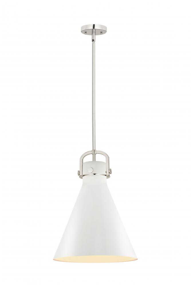 Newton Cone - 1 Light - 14 inch - Polished Nickel - Pendant