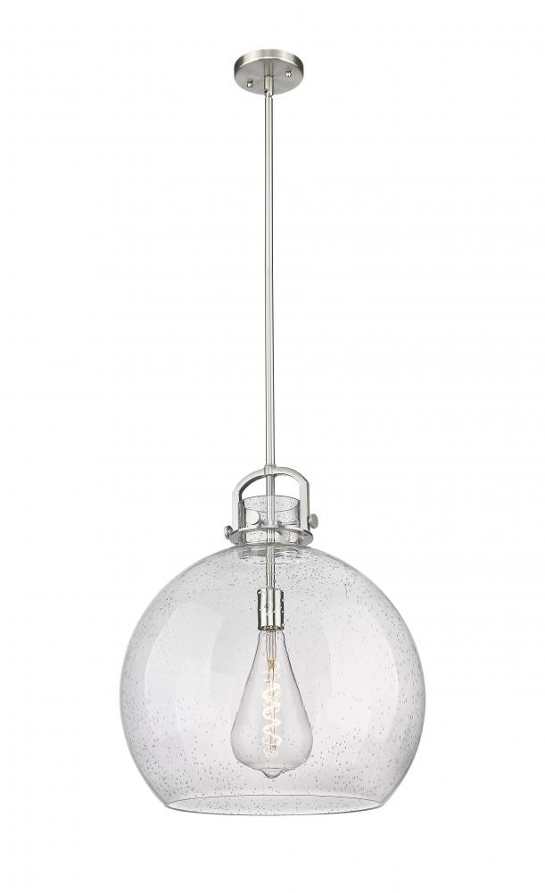 Newton Sphere - 1 Light - 18 inch - Satin Nickel - Pendant