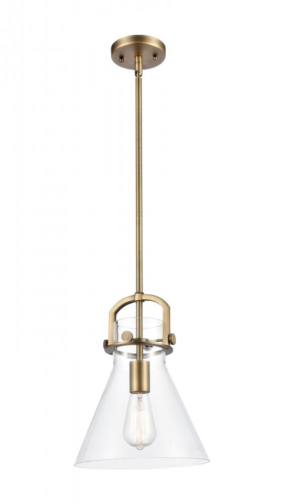Newton Cone - 1 Light - 10 inch - Brushed Brass - Mini Pendant