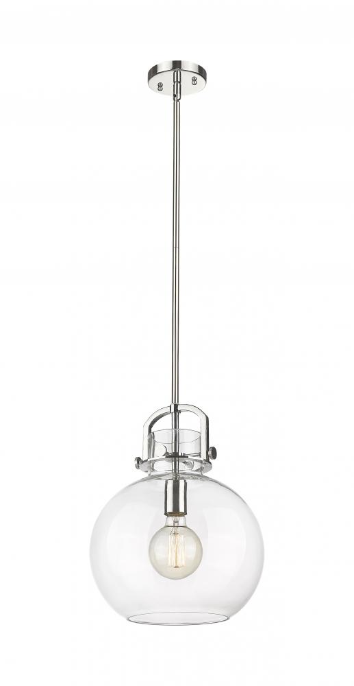 Newton Sphere - 1 Light - 12 inch - Polished Nickel - Mini Pendant