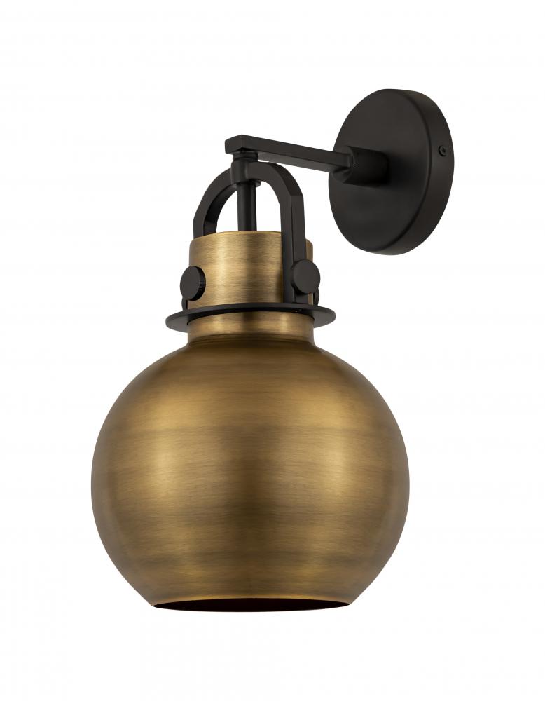 Newton Sphere - 1 Light - 8 inch - Matte Black - Sconce