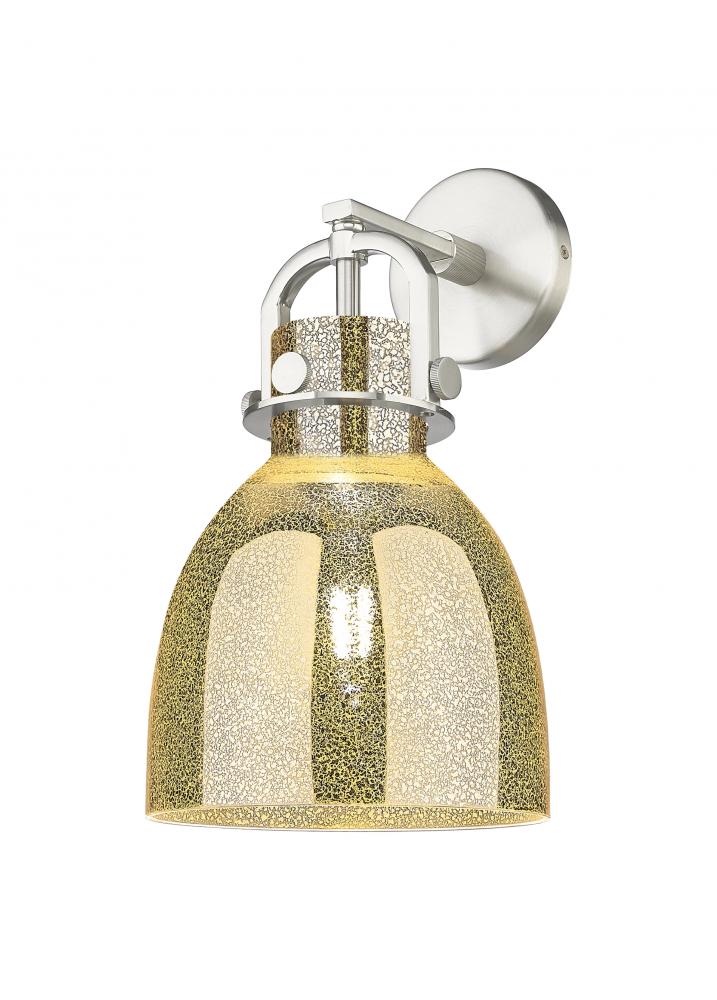 Newton Bell - 1 Light - 8 inch - Satin Nickel - Sconce