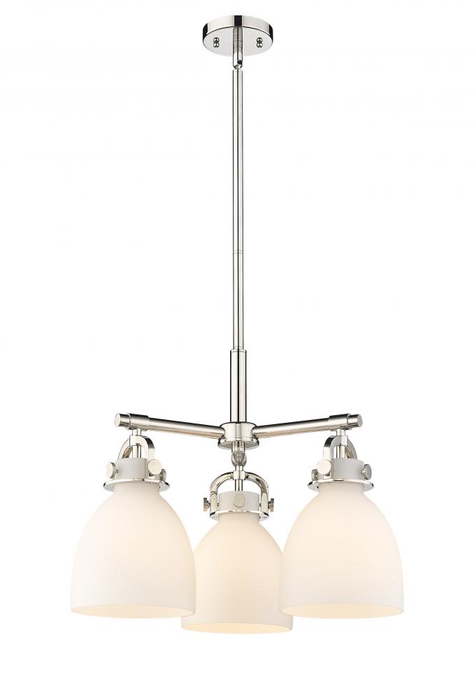 Newton Bell - 3 Light - 21 inch - Polished Nickel - Pendant