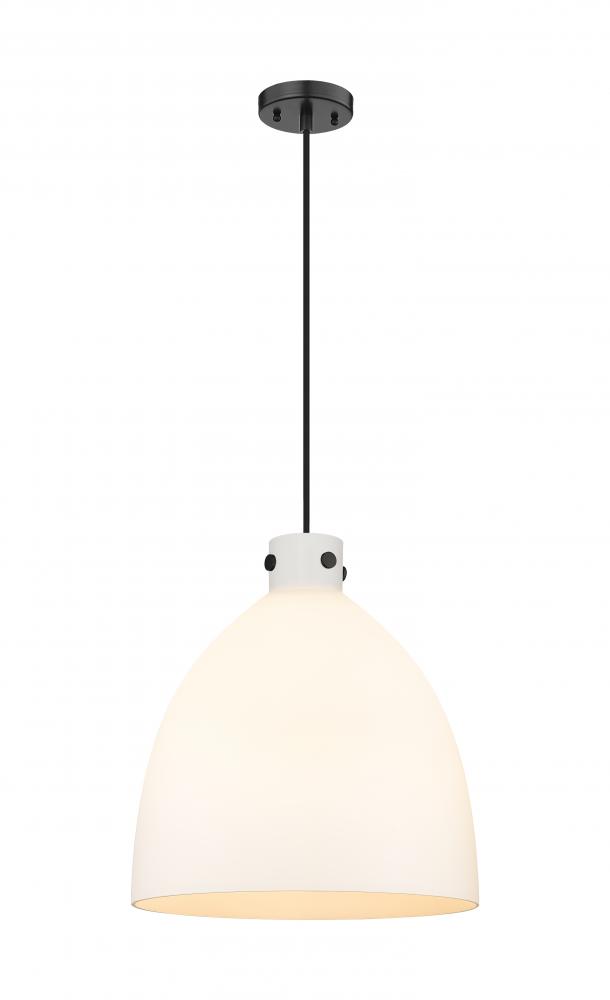 Newton Bell - 3 Light - 18 inch - Matte Black - Cord hung - Pendant