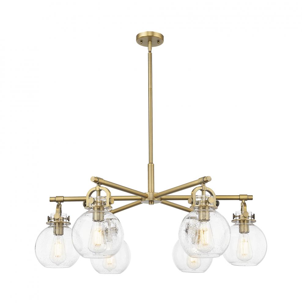 Newton Sphere - 6 Light - 26 inch - Brushed Brass - Chandelier