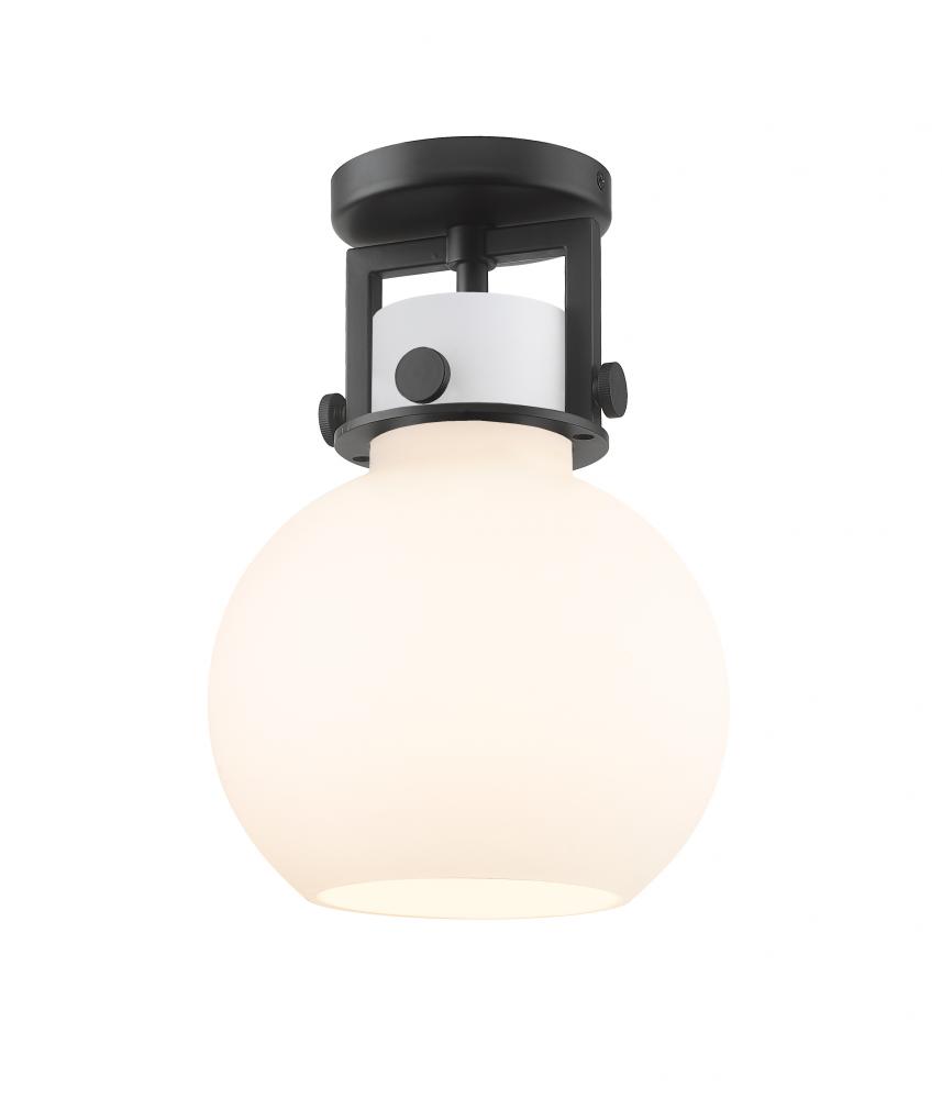 Newton Sphere - 1 Light - 8 inch - Matte Black - Semi-Flush Mount