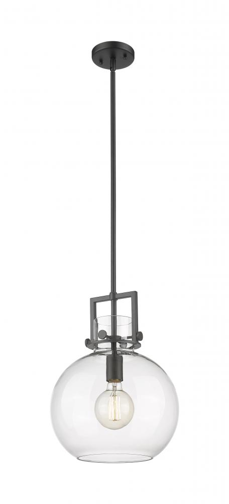 Newton Sphere - 1 Light - 12 inch - Matte Black - Mini Pendant