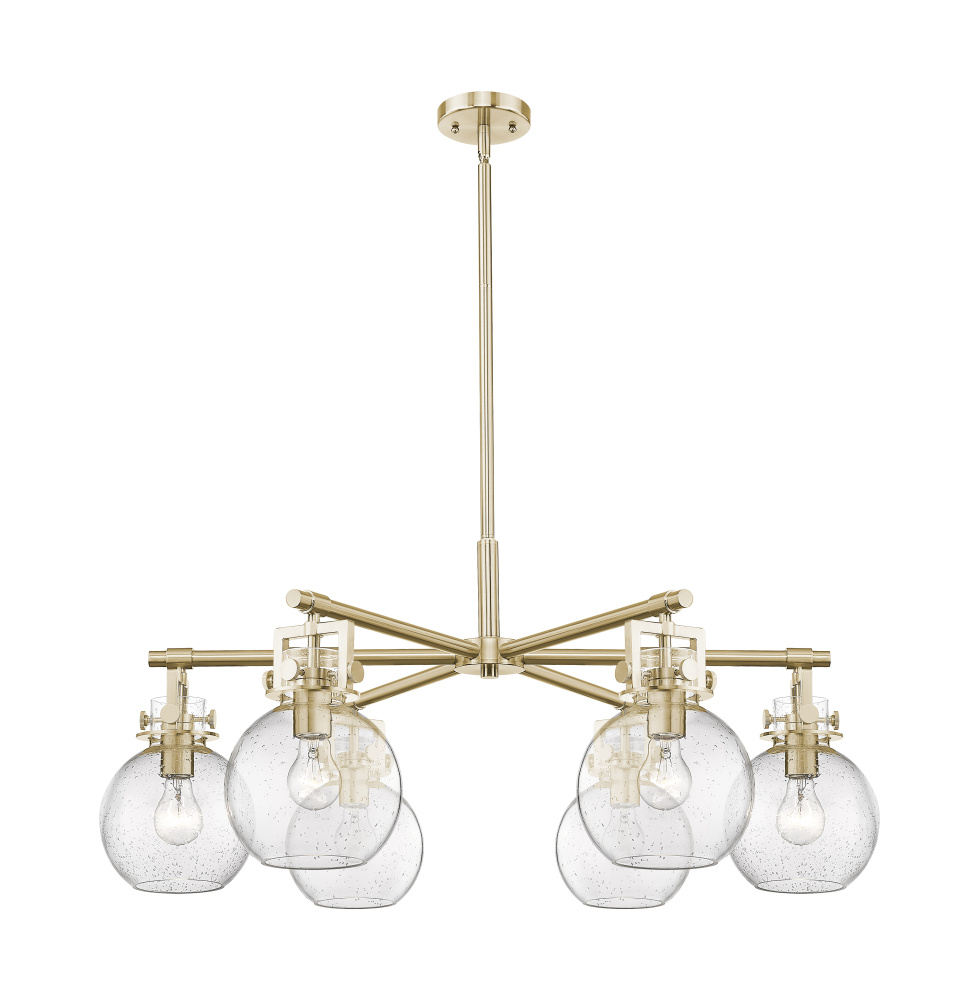 Newton Sphere - 6 Light - 26 inch - Champagne Bronze - Chandelier