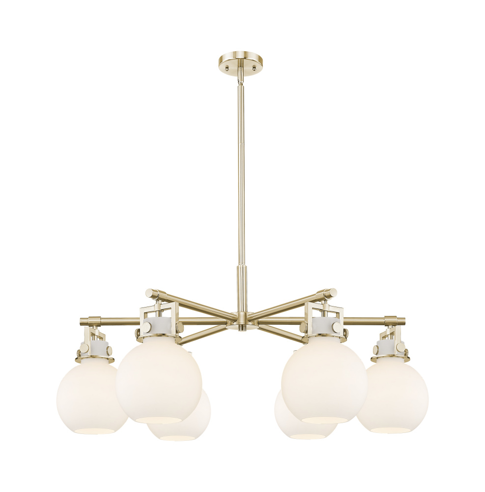 Newton Sphere - 6 Light - 26 inch - Champagne Bronze - Chandelier