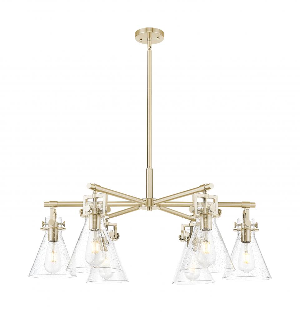 Newton Cone - 6 Light - 26 inch - Champagne Bronze - Chandelier