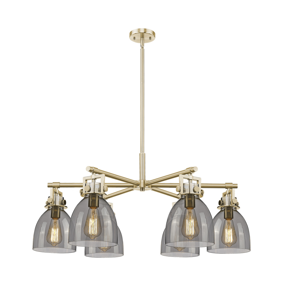 Newton Bell - 6 Light - 26 inch - Champagne Bronze - Chandelier