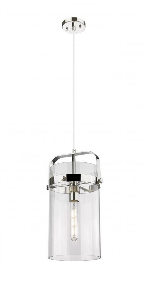 Pilaster - 1 Light - 8 inch Glass - Polished Nickel - Pendant