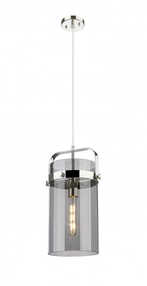 Pilaster - 1 Light - 8 inch Glass - Polished Nickel - Pendant