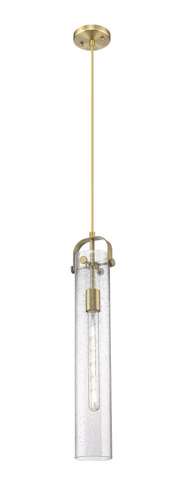 Pilaster - 1 Light - 4 inch Glass - Brushed Brass - Pendant