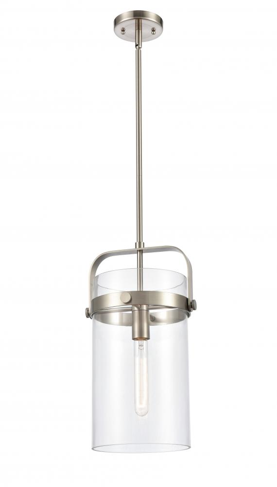 Pilaster - 1 Light - 8 inch Glass - Satin Nickel - Pendant