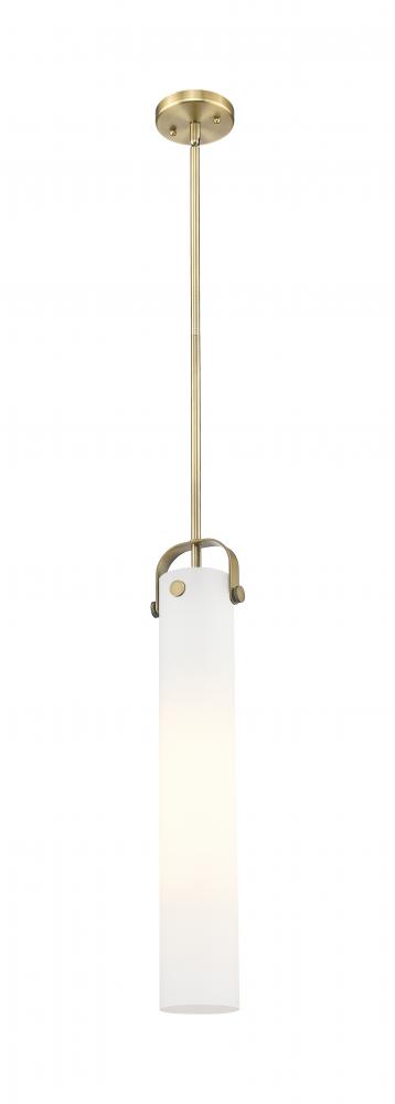 Pilaster - 1 Light - 4 inch Glass - Brushed Brass - Pendant