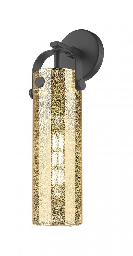 Pilaster - 1 Light - 4 inch Glass - Matte Black - Sconce