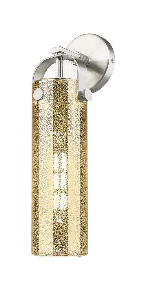 Pilaster - 1 Light - 4 inch Glass - Satin Nickel - Sconce